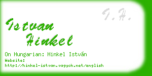 istvan hinkel business card